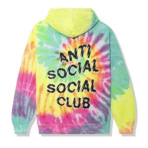 Anti Social Social Club Maniac Rainbow Tie Dye Hoodie
