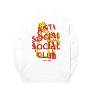 ASSC x FR2 Fire Social Pattern LS Tee Club – White